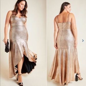 NWT Anthropologie Vicky Metallic Maxi Dress by Hutch 20W Z381-20